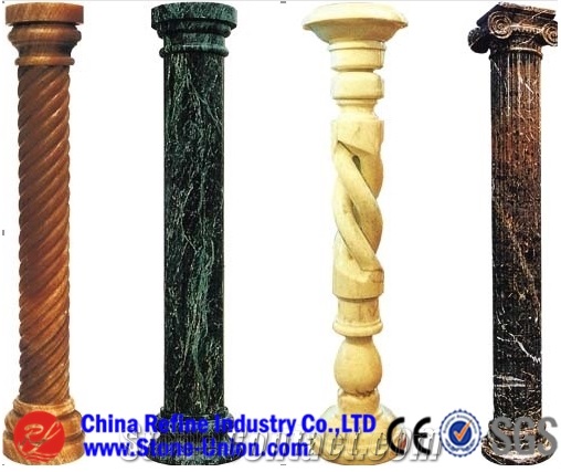 Stone Pillar,Garden Pillar,Marble Roman Column,Column Bases,Sculptured Columns, Roman Columns,Corinthian Columns