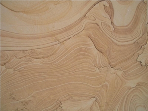 White Base Yellow Wooden Sandstone, Sandstone Slabs Polished, Aged, Honed, Flamed, Bush - Hammered, Beige Sandstone Floor Covering Tiles