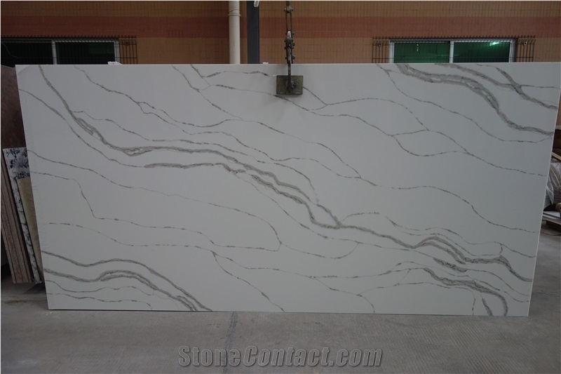 Rsq161020, Quartz Stone Tiles, Quartz Stone Slabs, Engineered Stone, Quartz Stone Flooring, China White Quartz