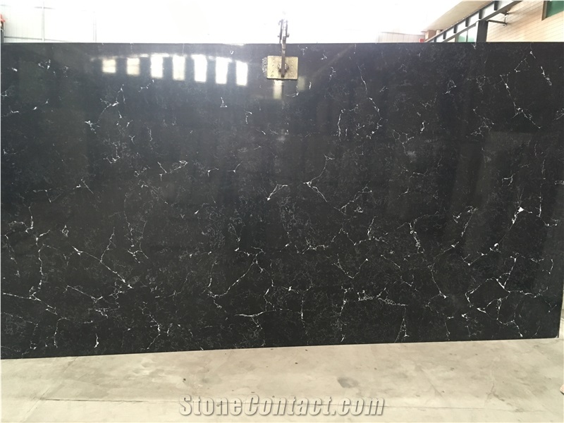 Rsq416, Quartz Stone Tiles, Quartz Stone Slabs, Engineered Stone, Quartz Stone Flooring, China Black Quartz