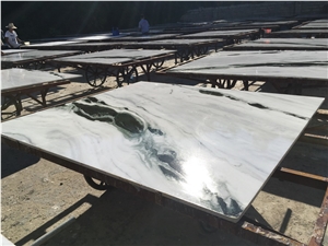 China Panda White Marble Slabs High Glossy Polished,Machine Cutting Black White Vein Tiles Panel for Hotel Floor Paving,French Pattern