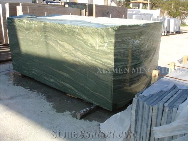 Own Quarry - China Green Spray Wave Granite Block,Verde Juparana Blocks in Stock