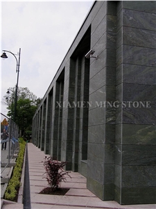Project Show China Green Spray Wave Granite Tiles Building Wall Cladding Panel,Verde Juparana Polished Interior Building Walling Tiles Block Stocks