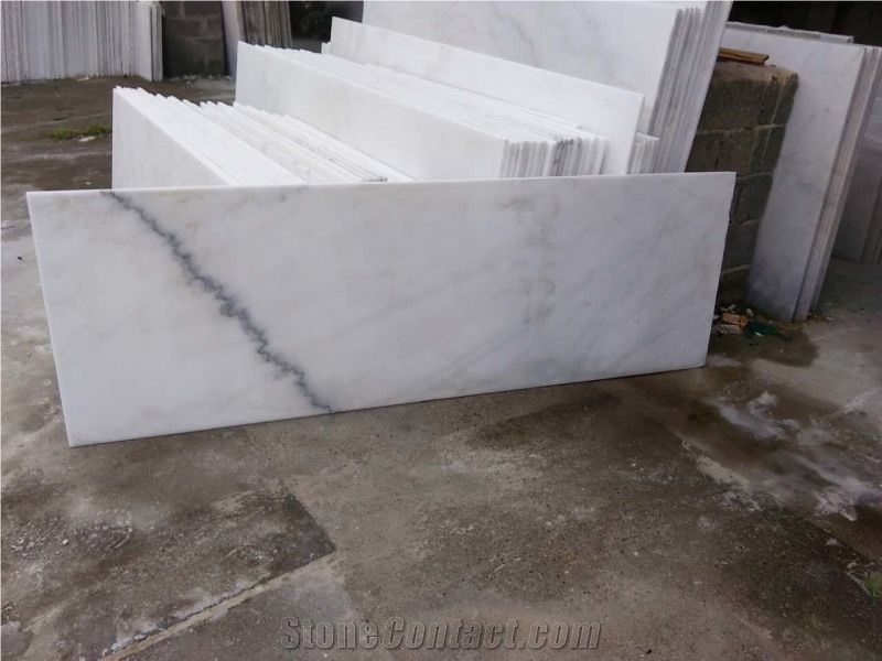 White Marble with Veins, China White, China Carrara White, Guangxi White Marble Slabs & Tiles