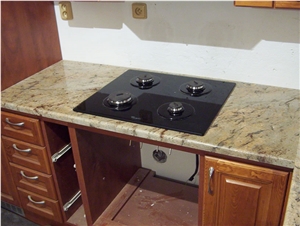 Kashmir Gold Granite Kitchen Countertop