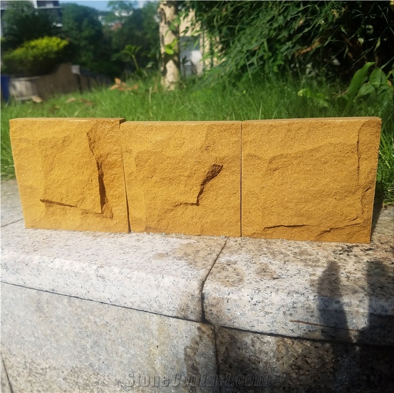 Natural Split Yellow Sandstone Wall Tile,Wall Panel