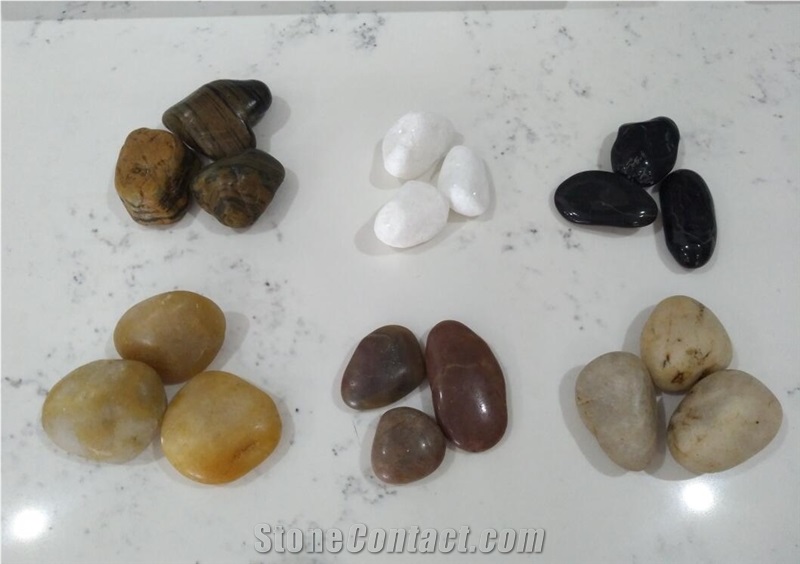 Pebble Stone, River Stone,3-5cm, Polished, Tiger Veins