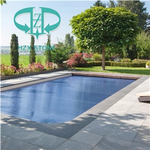 Full/Half Bullnose White/Grey/Black Granite Swimming Pool Coping Tiles,Pool Terrace Stone,Pool Pavers,Pool Decks