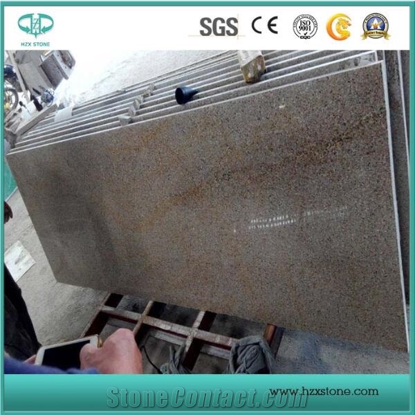 Hot Sale Chinese Rusty Yellow G682 Granite Misty Yellow Granite Slabs Prices Big Size