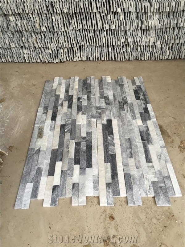 Grey Culured Stone Wall Tiles,Grey Quartzite Ledge Stone, Cultured Stone Corner Pieces for Indoor & Outdoor Wall Decoration