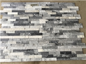 Grey Culured Stone Wall Tiles,Grey Quartzite Ledge Stone, Cultured Stone Corner Pieces for Indoor & Outdoor Wall Decoration