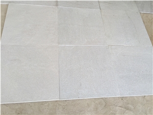 Spa White Quartzite Flamed Tile for Flooring