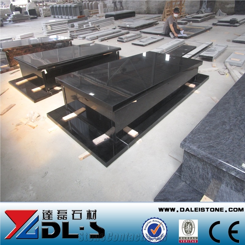 China Absolute Black Granite Tombstone,Shanxi Black Granite Monument, Western Style High Polished Tombstone Design ,Headstone with Carving