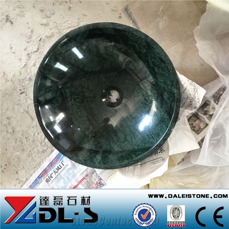 Green Flower Marble Polished Sinks,Round,Rectangle,Vessel,Square, Sinks for Bathrom ,Kitchen by Granite ,Marble ,Basalt ,Quartz,Mosaic Made in China