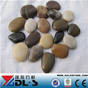 Multicolor Nature Stone Pebbles, White Black High Polishing River Washed Pebble Stone