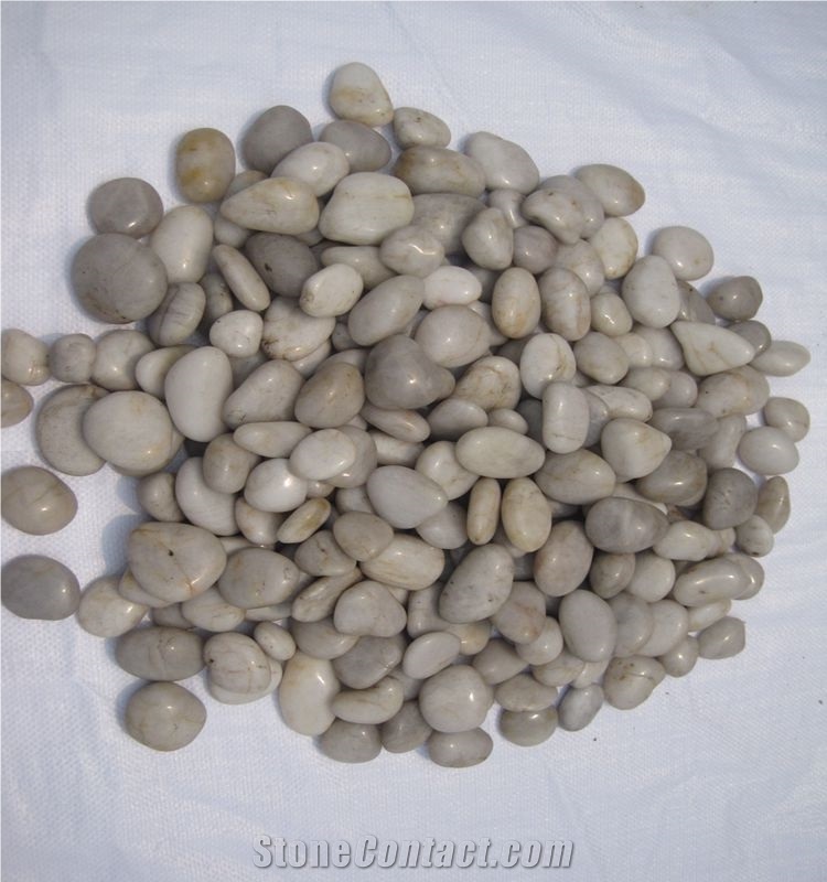 Multicolor Nature Stone Pebbles, White Black High Polishing River Washed Pebble Stone