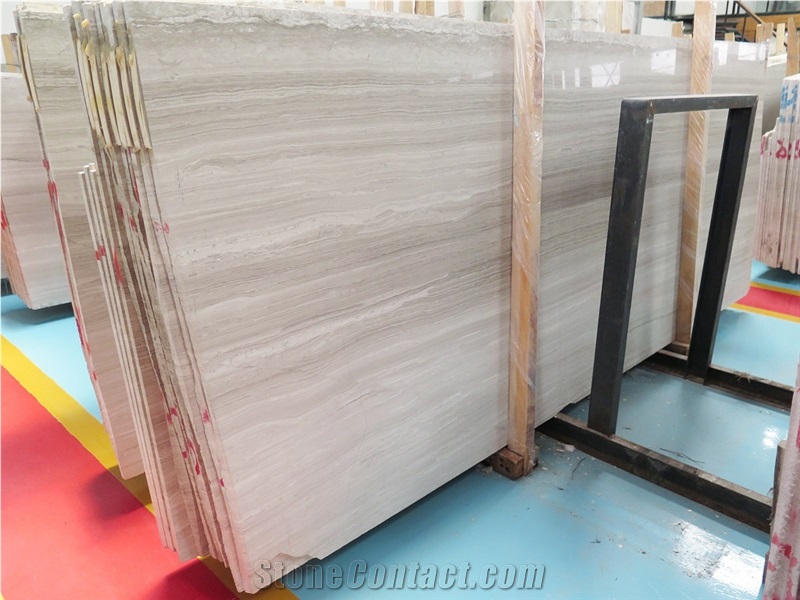 China Factory Direct Grey Wooden, White Wood Vein Marble Polishing Slabs for Building Project Floorings, Wall Covering and Tops