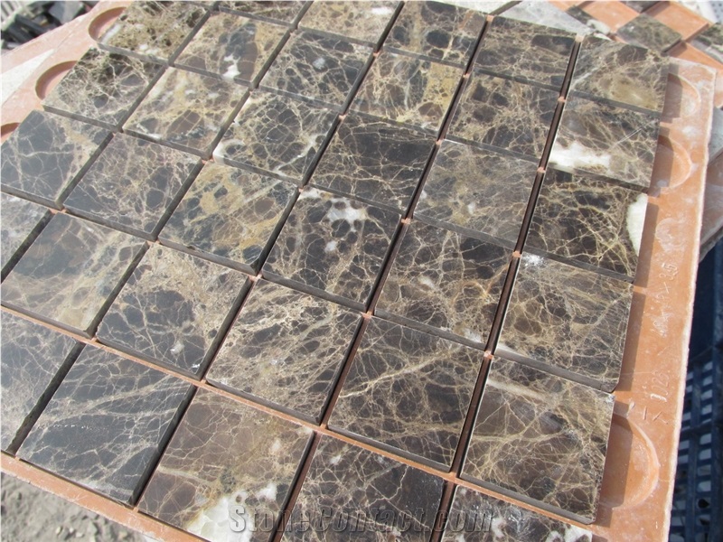 Dark Emperador Marble Mosaic, Brown Marble Mosaic, Brown Marble Hexagon Mosaic, Brown Marble 3d Mosaic