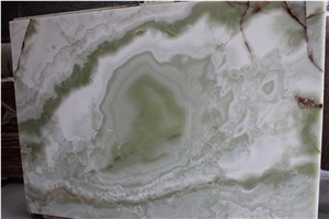 Iran Green and White Onyx Polishing Slab and Tile