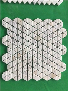 Polishing Hexagon Calacatta White Bianco White Marble Mosaic