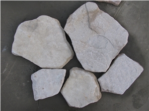 China White Sandstone Loose Stone,Random Stone