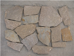 China Yellow Quartzite Loose Stone,Random Stone