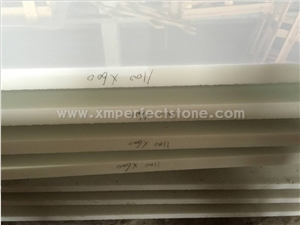 18mm Thickness Pure White Nano Glass Stone Panels/ 1100x600x18mm