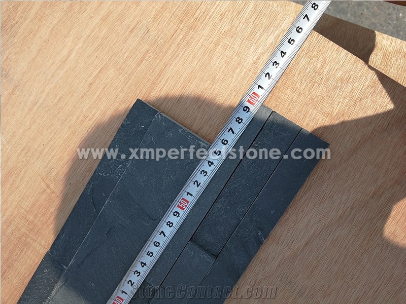 600x150x15-25mm, Black Blue Slate Cultured Stone,Ledge
