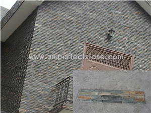China Black Slate Cultured Stone/Cultured Slate/Culture Slate Veneer/Stone Ledges