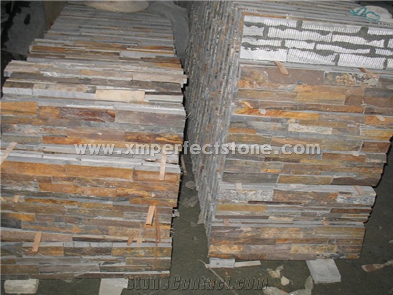 Multicolor Slate Culture Stone/Stone Wall Cladding/Slate Ledges/Slate Culture Stone