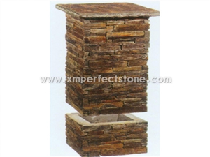 Natural Stone Veneer,Fireplace Wall Ledger Panels,Slate Stone Facade,Exterior Stone Wall Panels