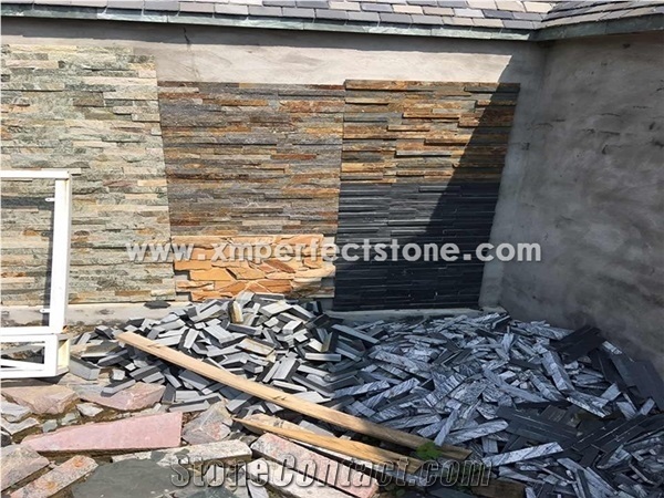 On Sale China Rusty Quartzite Cultured Stone, Wall Cladding, Stacked Stone Veneer