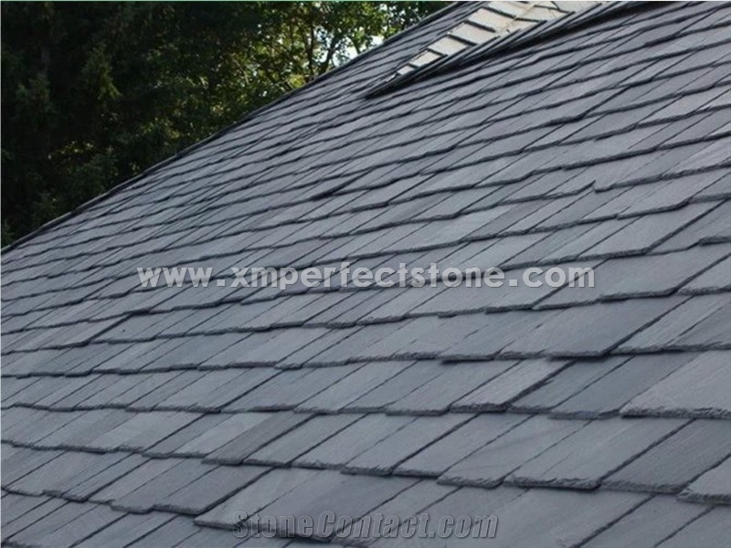 Popular Black Slate Roofing Tiles,Spain Style Slate Roof Tiles and Covering, Slate Tile Roof