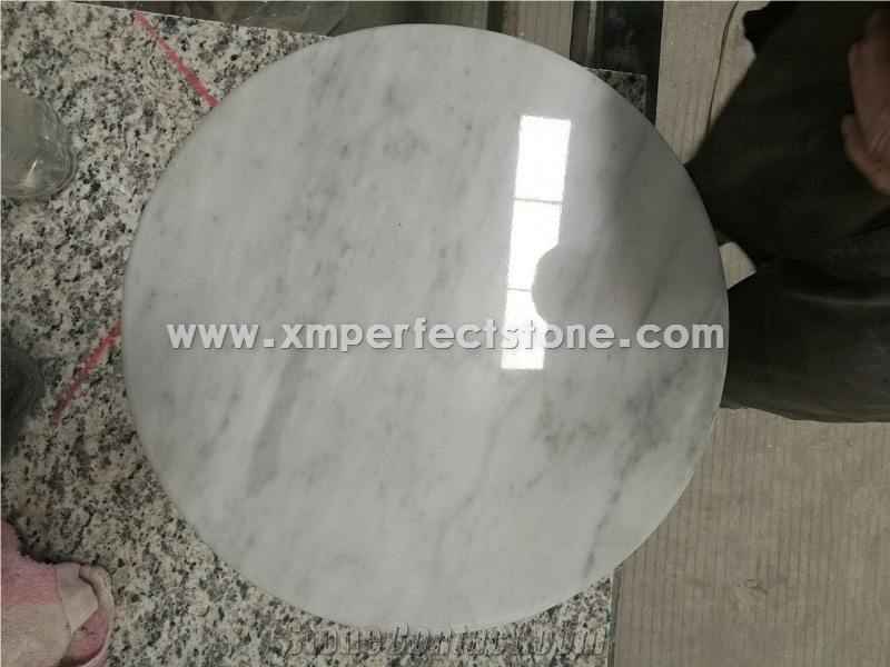 Round/Rectangle/Oval/Square White Marble Table Top/Carrara White Coffee Table Top