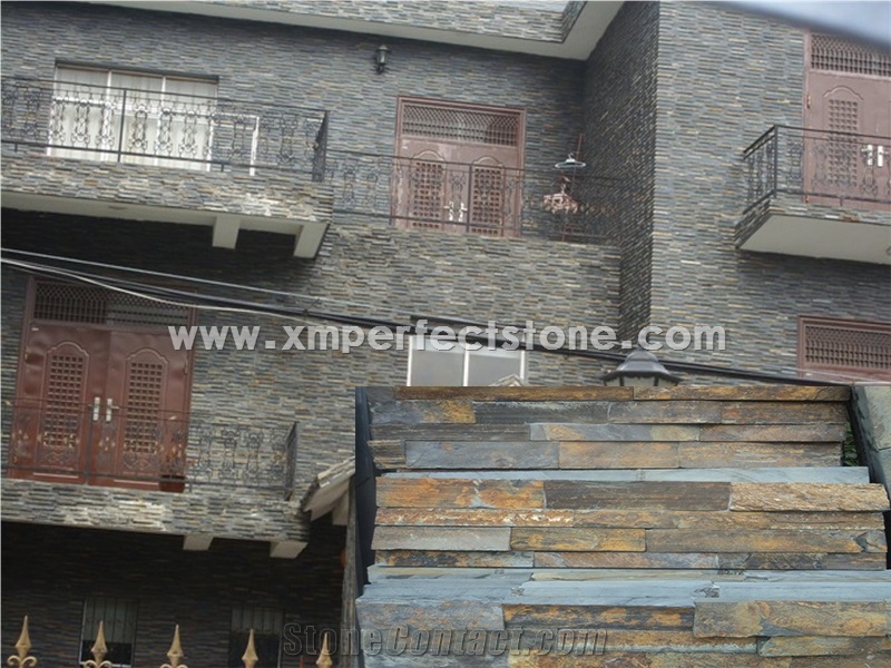 Rusty Natural Split Slate Culture Stone for Sale , Professional Rusty Slate Tiles , Factory Direct Sale Slate