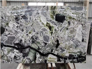 Silver Blue Marble Chinese New Marble Big Slabs No Crack,High Polished