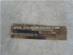 Slate Cultured Stone Wall Cladding, Ledgestone Stacked Stone, Stacked Ledger Stone Veneer