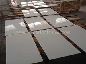 White Nano Crystallized Glass ,Custom Counter Tops,Kitchen Tops, Thickness 1.8cm,Made in China.