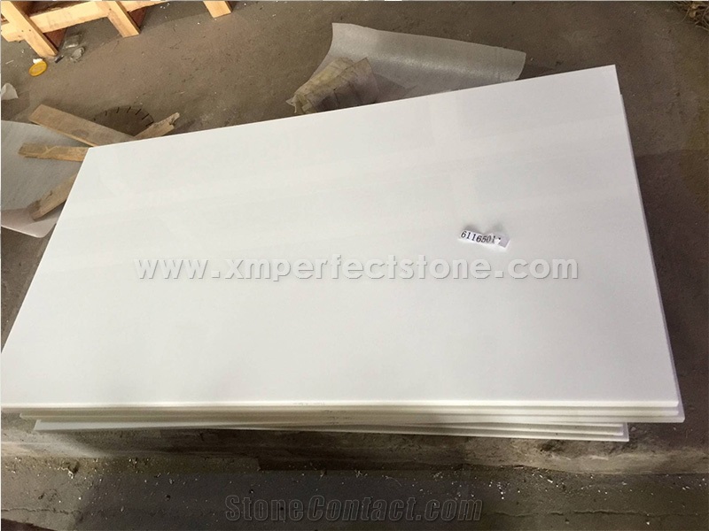 White Nano Crystallized Glass ,Custom Counter Tops,Kitchen Tops, Thickness 1.8cm,Made in China.