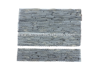Xingzi Black Cultured Slate Strips with Natural Split Culture Stone Foe Wall Cladding