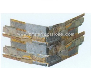 Yellow Slate Stone Cladding,Natural Stone Veneer,Fireplace Wall Ledger Panels,Slate Stone Facade,Exterior Stone Wall Panels