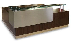 2017 Modern Simple High Gloss Solid Surface Reception Desk