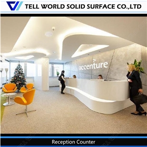 2107 New Design Marble Stone Reception Counter