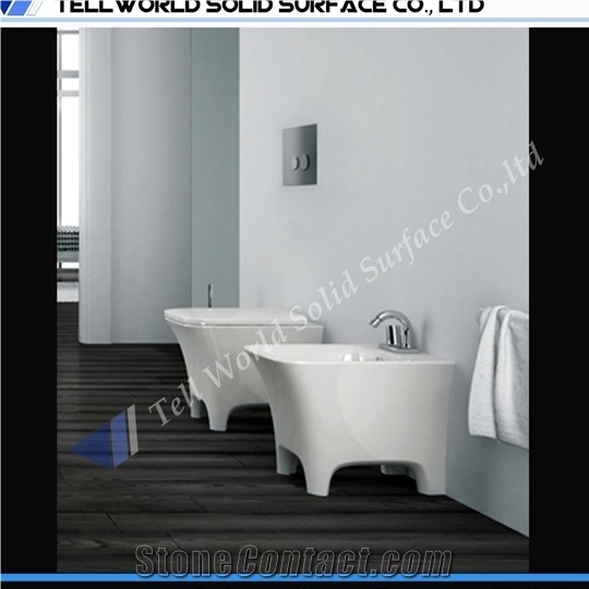 Acrylic Solid Surface Commercial Bathroom Vanity Units Artificial