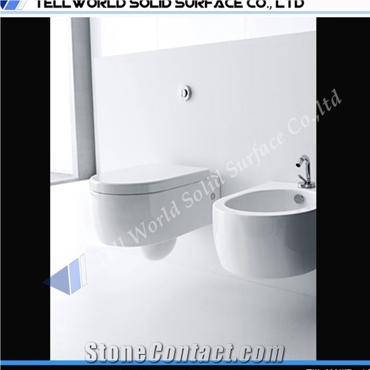 Acrylic Solid Surface Commercial Bathroom Vanity Units Artificial Stone Countertop Vanity Sinks