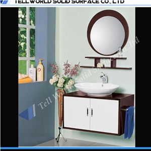 Acrylic Solid Surface Hot Sale Modern Design Wash Basin Sink Oval Countertop Basin