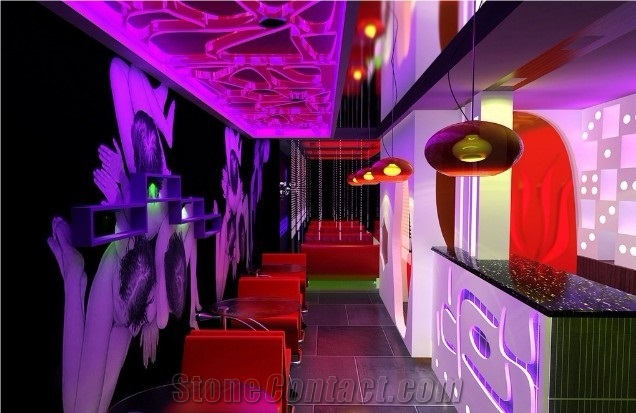 Acrylic Solid Surface Led Bar Artificial Marble Bar Counter Night Bar Furniture
