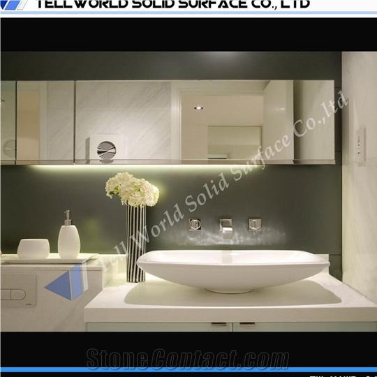 Acrylic Solid Surface Modern Design Vanity Bowl Water Bowl Sink Wash Basin