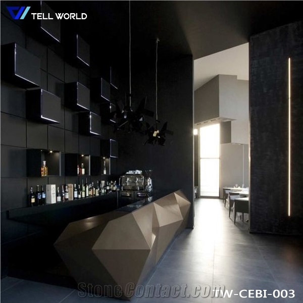 Acrylic Solid Surface Modern Home Bar Counter Led Bar Counter New Design