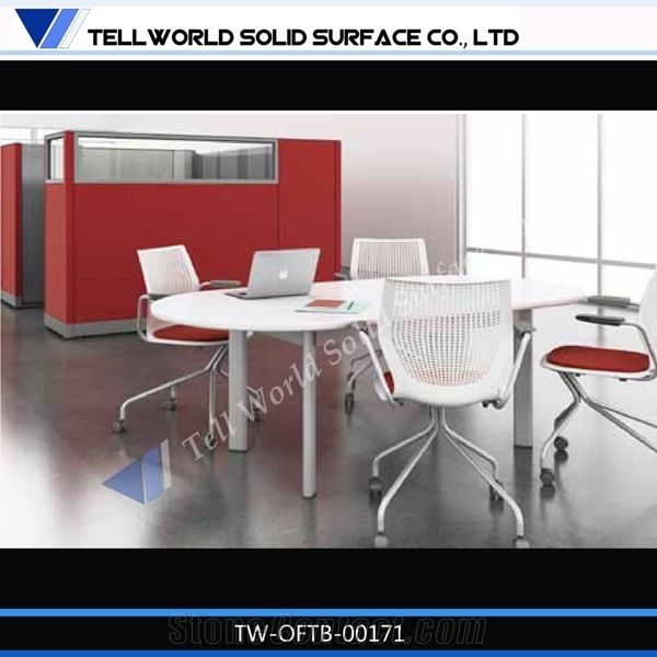 Acrylic Solid Surface Office Furniture For Tall People Glass Computer